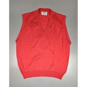 The Titleist Collection Golf Sweater Vest Mens  XL. Red Vintage Made In‎ USA
